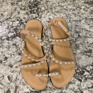 Size 6.5 beaded bridal sandal